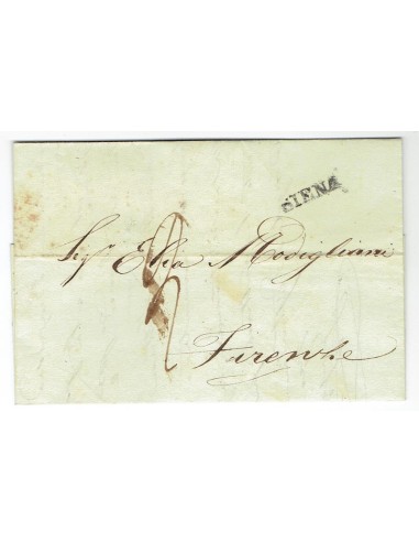 FA0836-175. PREFILATELIA DE ITALIA. 1841, 13 de octubre. Carta circulada de Siena a Florencia