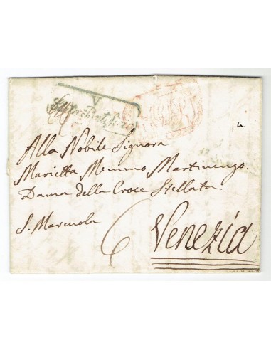 FA0836-176. PREFILATELIA DE ITALIA. 1844, 18 de mayo. Carta circulada de Napoles a Palermo