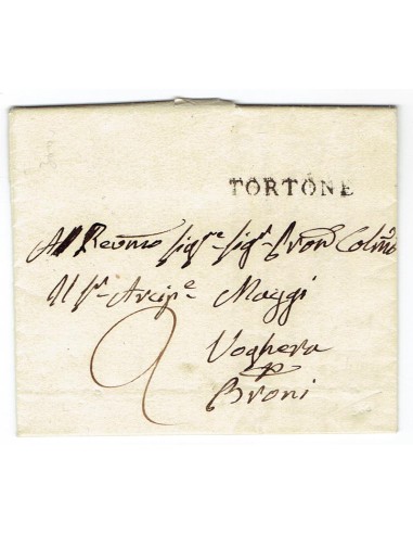 FA0836-203. PREFILATELIA DE ITALIA. 1817, 30 de julio. Carta circulada de Tortone a Broni