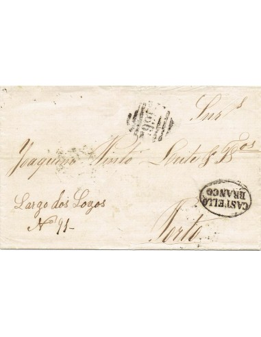 FA1175-3. PORTUGAL. 1871, 13 de enero. Carta circulada de Castello Branco a Oporto