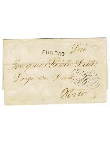 FA1175-12. PORTUGAL. 1872, 31 de agosto. Carta circulada de Fundao a Oporto