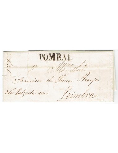FA1175-26. PORTUGAL. 1854, 9 de junio. Carta circulada de Pombal a Coimbra