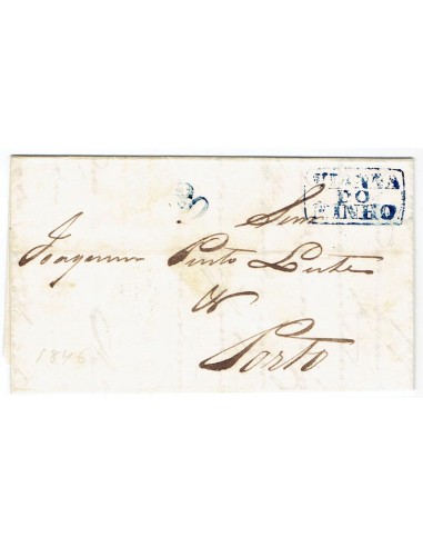 FA1175-27. PORTUGAL. 1846, 14 de diciembre. Carta circulada de Vianna do Minho a Oporto