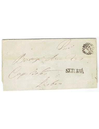 FA1175-28. PORTUGAL. 1862, 23 de octubre. Carta circulada de Setubal a Lisboa