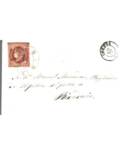 FA8384. HISTORIA POSTAL. 1862, 14 de mayo. Orense a Ribadavia
