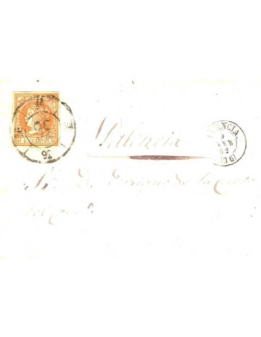 FA8392. HISTORIA POSTAL. 1862, 9 de febrero. Palencia