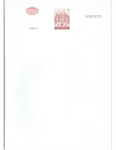 FA7824. TIMBROLOGIA. Documento en papel con timbre del Estado clase 7 para poliza de 10 pesetas
