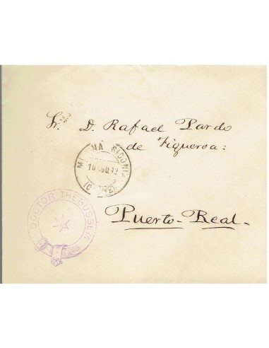 FA8638. FRANQUICIA THEBUSSEM. 1892. Medina Sidonia a Puerto Real