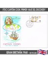 Gran Bretaña 1968. FDC Captain Cook's Endeavour (N)