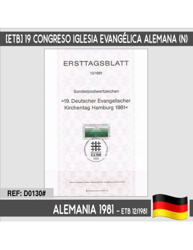 Alemania 1981. [ETB] 19 Congreso de la iglesia evangélica alemana (N)