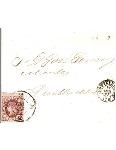 FA8417. HISTORIA POSTAL. 1863, marzo. Pontevedra a Puebla