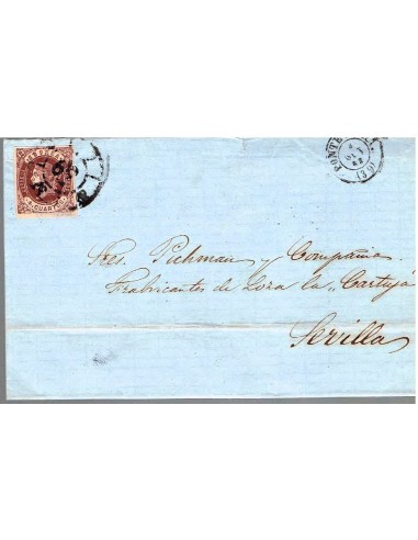 FA8419. HISTORIA POSTAL. 1863, octubre. Pontevedra a Sevilla