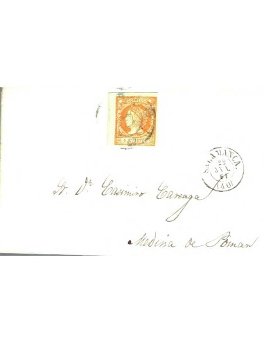 FA8422. HISTORIA POSTAL. 1861, julio. Salamanca a Medina de Pomar
