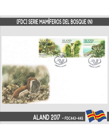 Aland 2017 [FDC] Serie Mamíferos del Bosque (N)