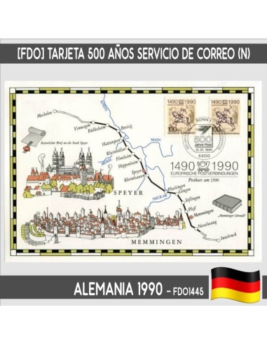 Alemania 1990. [FDO] 500 Aniv. de los servicios postales europeos regulares (N)
