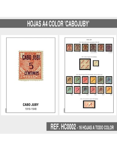 Hojas Album España A4 'Cabo Juby' a todo color SIN taladros