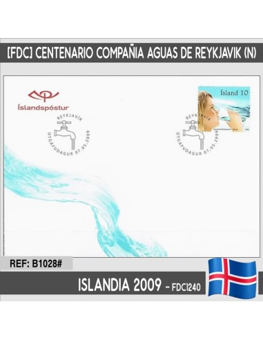 Islandia 2009 [FDC] Centenario de la compañía de aguas de Reykjavik (N)