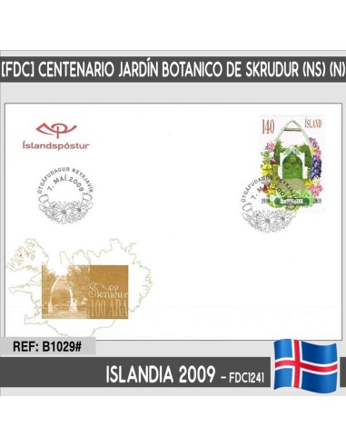 Islandia 2009 [FDC] Centenario jardín botánico de Skrudur (N)