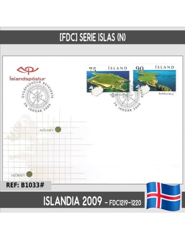 Islandia 2009 [FDC] Serie Islas (N)