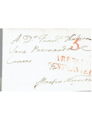 FA8184. PREFILATELIA. 1838, 1 de mayo. Carta completa de Arevalo a Martin Muñoz