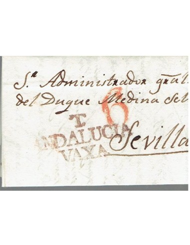 FA8191. PREFILATELIA. 1842, 3 de marzo. Carta completa circulada de Tarifa a Sevilla