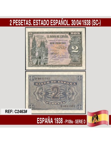 España 1938. 2 pts. Estado Español (UNC)