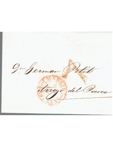 FA8204. PREFILATELIA. 1842, 9 de julio. Carta completa de Madrid a Arroyo del Puerco