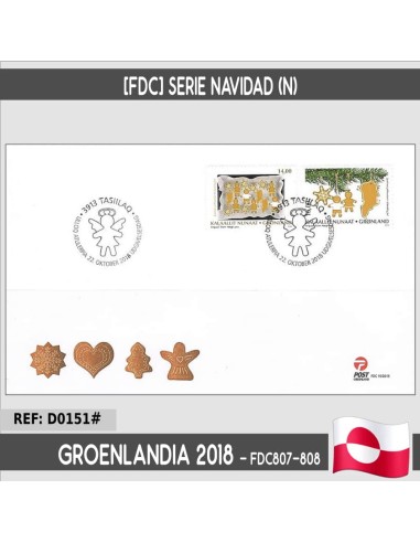 Groenlandia 2018 [FDC] Serie Navidad (N)