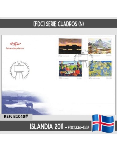 Islandia 2011 [FDC] Arte visual islandés: Paisajes (N)
