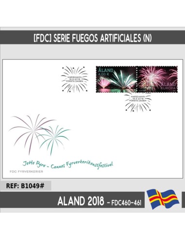 Aland 2018 [FDC] Serie Fuegos artificiales (N)