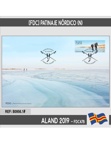Aland 2019 [FDC] Patinaje nórdico (N)