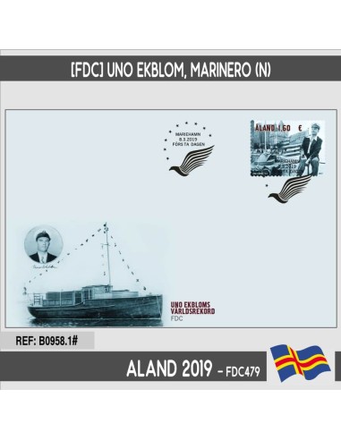 Aland 2019 [FDC] Uno Ekblom, Marinero (N)