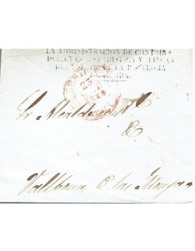 FA8218. PREFILATELIA. S/F, Frontal de correo oficial de Lerida a Valbona de las Monjas