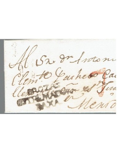 FA8221. PREFILATELIA. 1824, Carta completa circulada de Brozas a Merida
