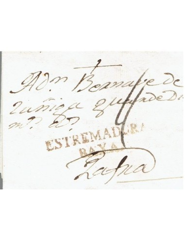 FA8226. PREFILATELIA. 1795, Carta completa de Medina de las Torres a Zafra