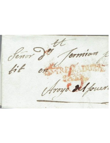 FA8228. PREFILATELIA. 1842, Carta completa de Arroyo del Puerco