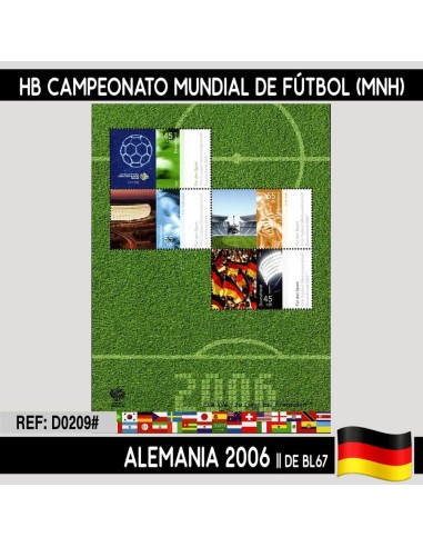 Alemania 2006. HB Campeonato Mundial de Fútbol (MNH)