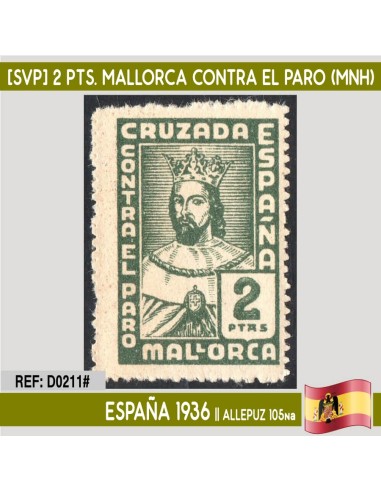 España 1936 [SVP] Mallorca. Cruzada contra el paro (MNH)