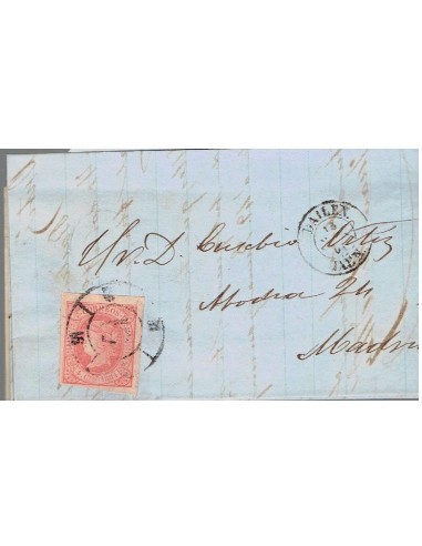 FA8480. HISTORIA POSTAL. 1864. Carta de Bailen a Madrid