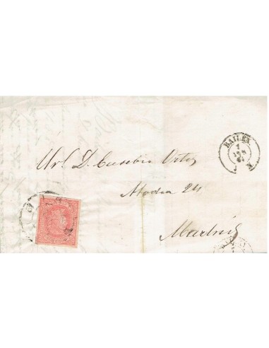 FA8481. HISTORIA POSTAL. 1864, 7 de junio. Carta de Bailen a Madrid