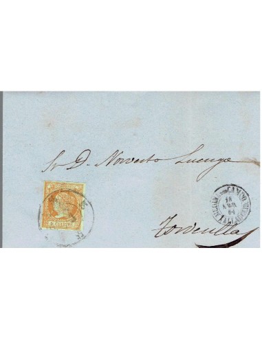 FA8483. HISTORIA POSTAL. 1861, 18 de abril. Carta de Medina del Campo a Tordesillas
