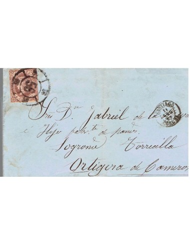 FA8495. HISTORIA POSTAL. 1863, 11 de agosto. Carta de Santiago de Compostela a Ortigosa