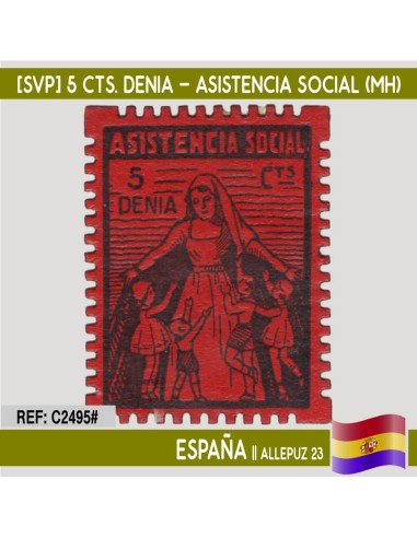 España [SVP] 5 cts. Denia. Asistencia Social (MH)