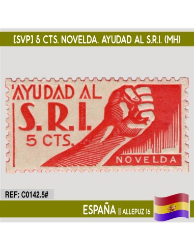 España [SVP] 5 cts. Novelda. Ayudad al S.R.I. (MH)