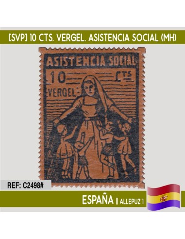 España [SVP] 10 cts. Vergel. Asistencia Social (MH)