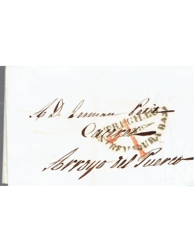 FA8248. PREFILATELIA. 1842, 28 de abril. Carta completa circulada de Trujillo a Arroyo del Puerco