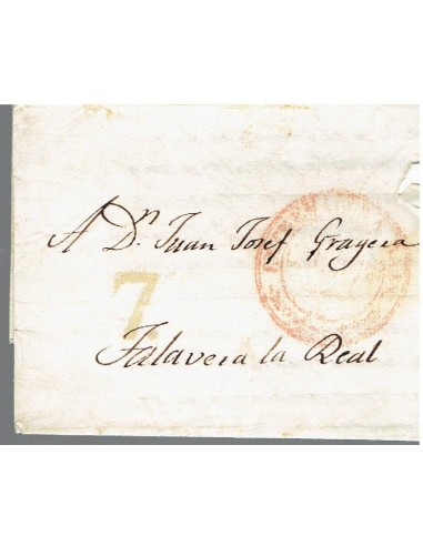 FA8251. PREFILATELIA. 1834, 22 de abril. Carta completa circulada de Caceres a Talavera la Real