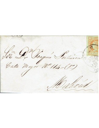 FA8497. HISTORIA POSTAL. 1860, 19 de abril. Carta de Bailen a Madrid
