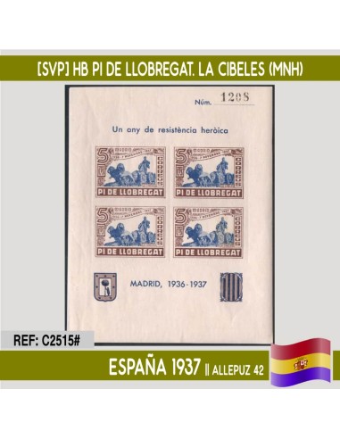 España 1937 [SVP] HB Pi de Llobregat. La Cibeles (MNH)