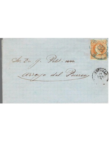 FA8510. HISTORIA POSTAL. 1860, 30 de agosto. Carta circulada de Trujillo a Arroyo del Puerco